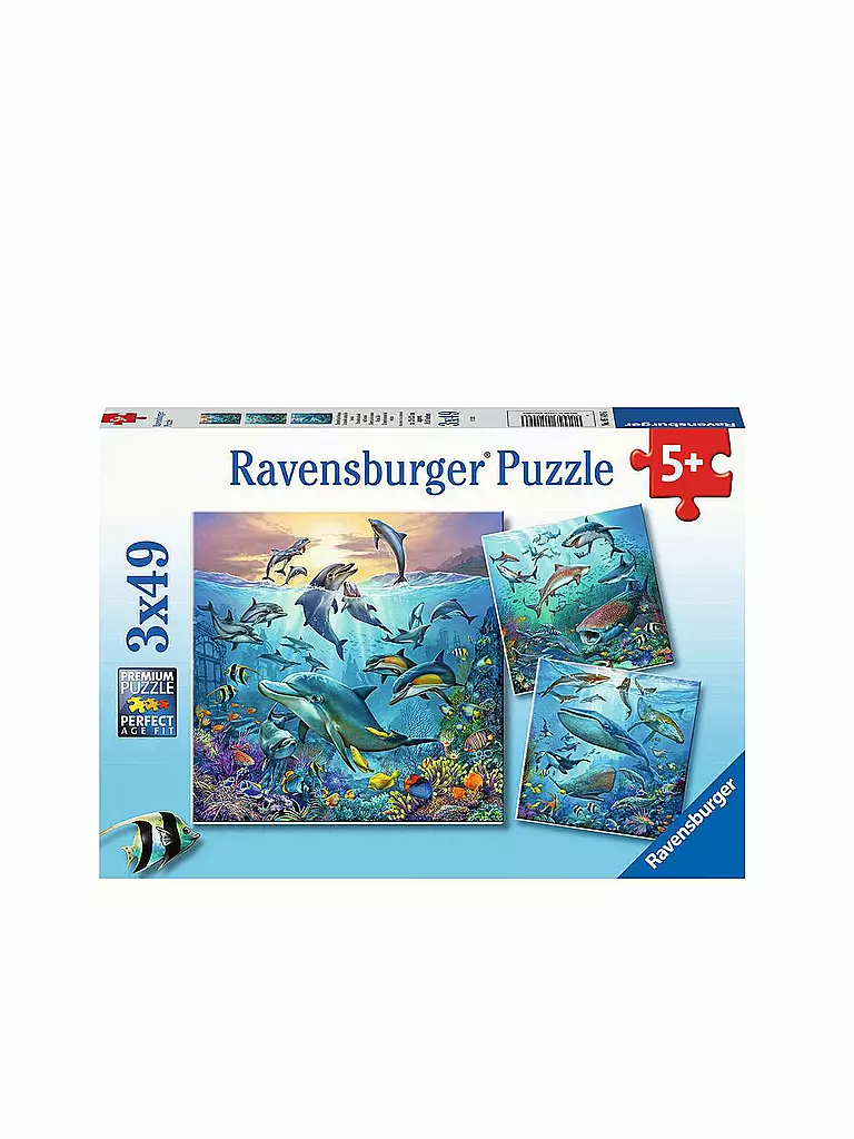 RAVENSBURGER Kinderpuzzle Tierwelt Des Ozeans 3x49 Teile Keine Farbe